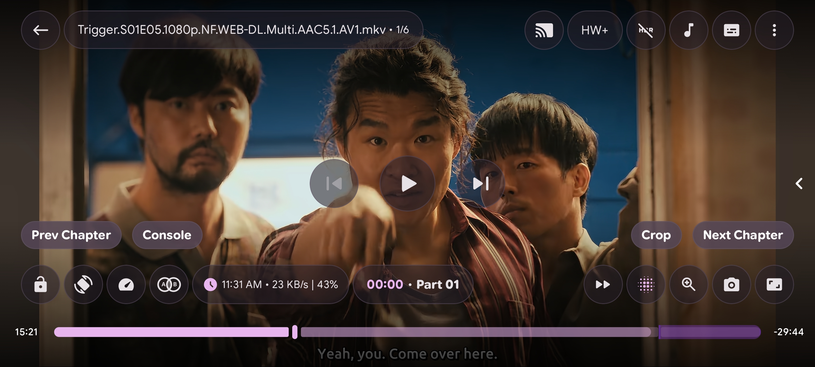 mpvRx touch-first playback controls